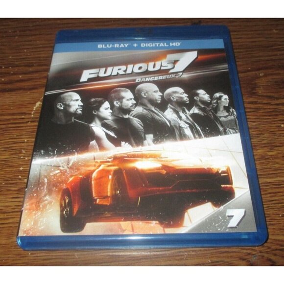 Furious 7 (Blu-ray Disc, 2017, Canadian) Paul Walker Vin Diesel Dwayne Johnson - Picture 1 of 3